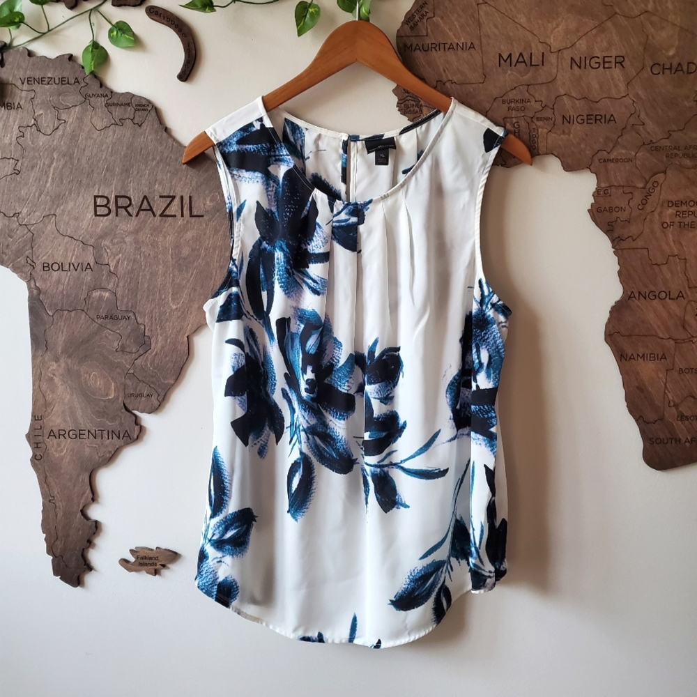 Flowy Blue Floral Blouse